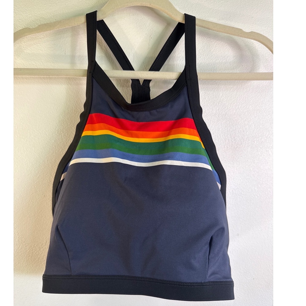 Hurley Pendleton Crater Lake National Park Rainbow Stripe Sports Bra XL Sporty